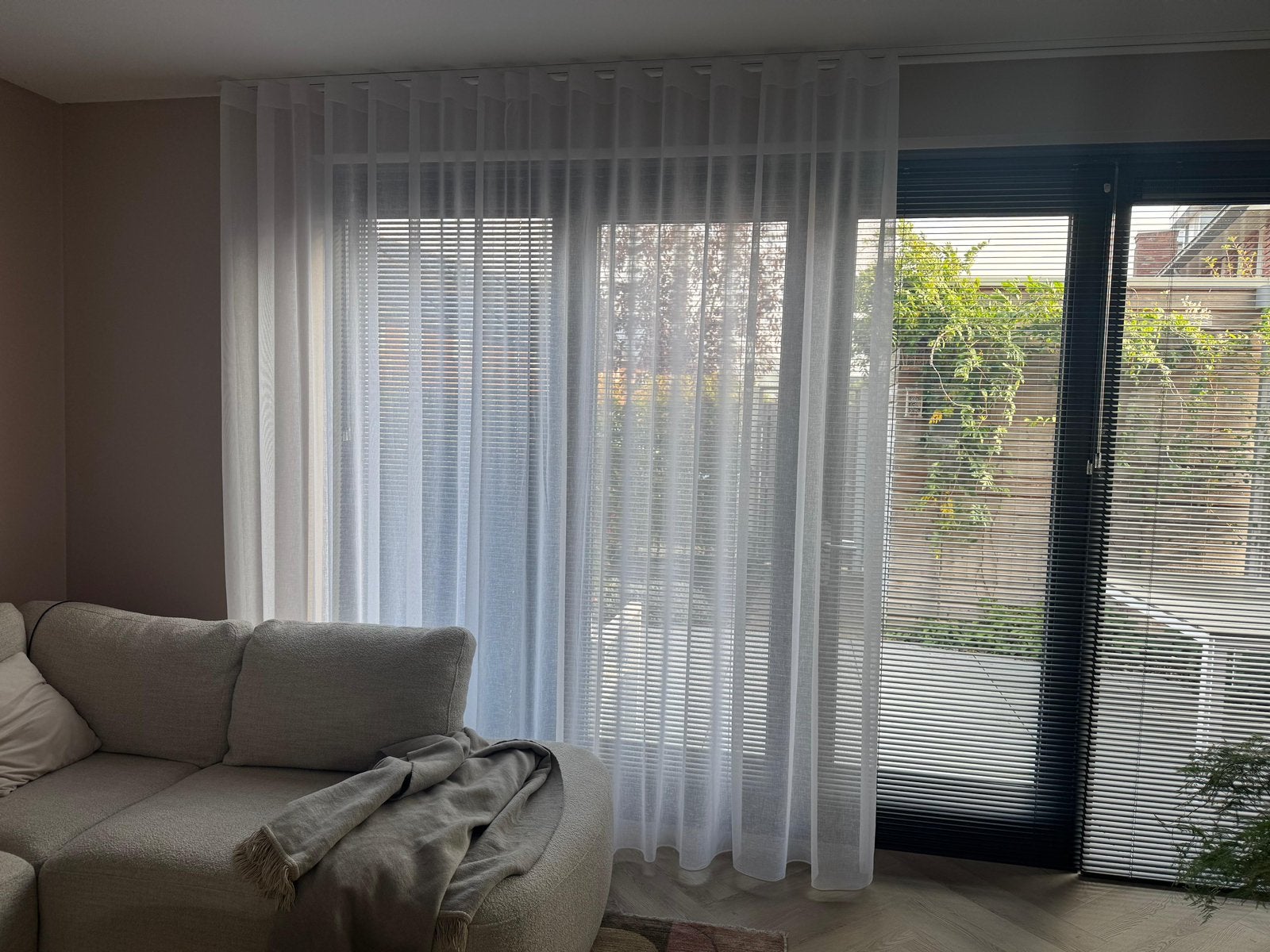 Vitrage wave 2 gelijke delen wit NIEUW, Vitrage, Overige merken, Loodveter, Wit