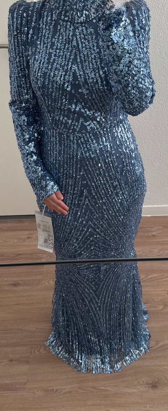 Jurk dames, Galajurk, Blauw, Nieuw, Ophalen