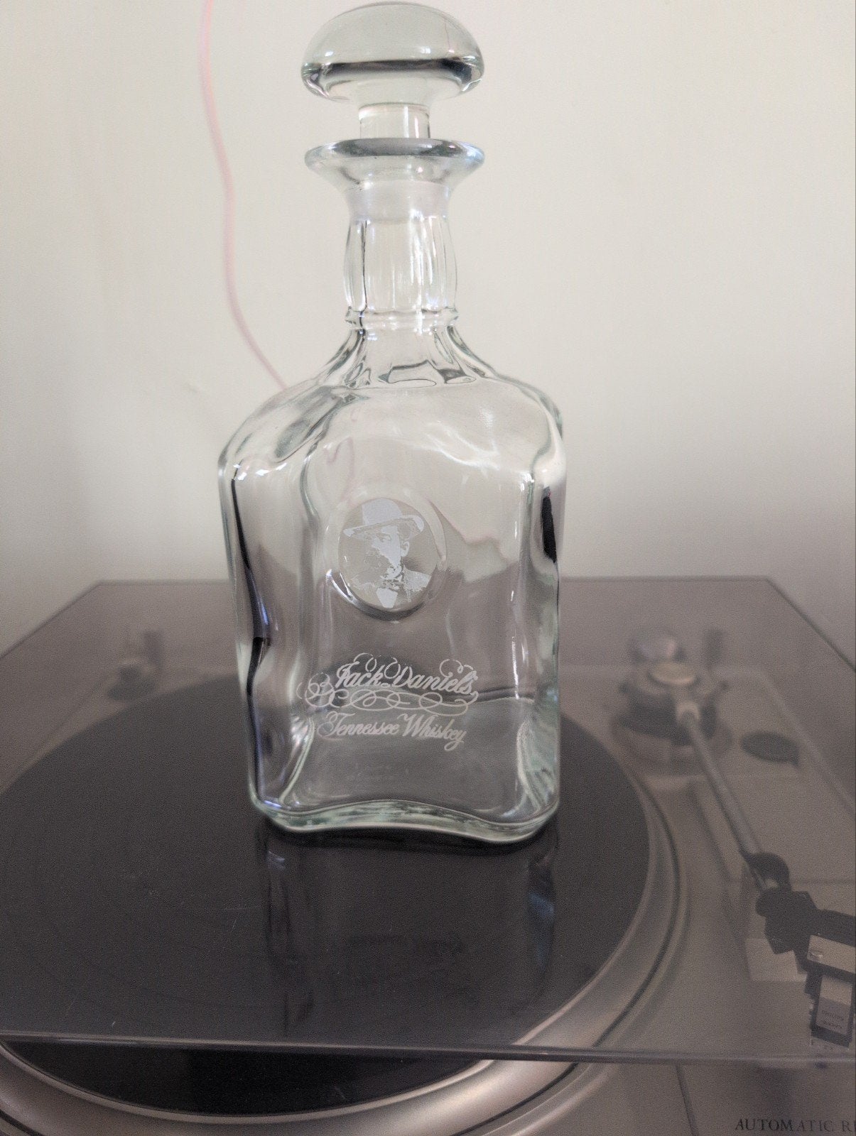 Jack Daniel's Tennessee Whiskey Glazen Karaf met Stop, Ophalen of Verzenden, Zo goed als nieuw, Gebruiksvoorwerp