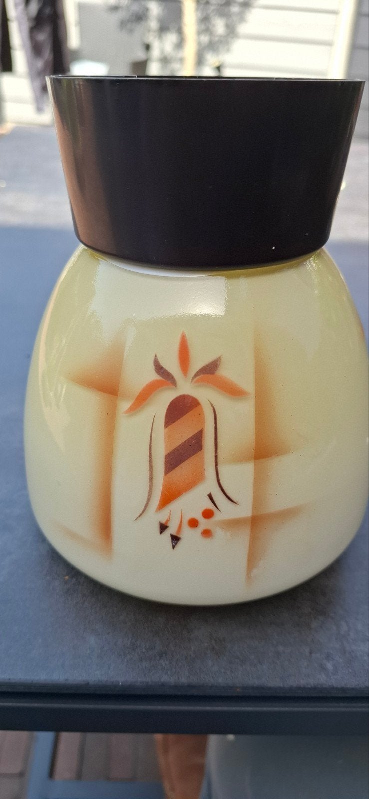 Vintage Glazen Lampenkap met Bloemmotief - Jaren '60, Ophalen