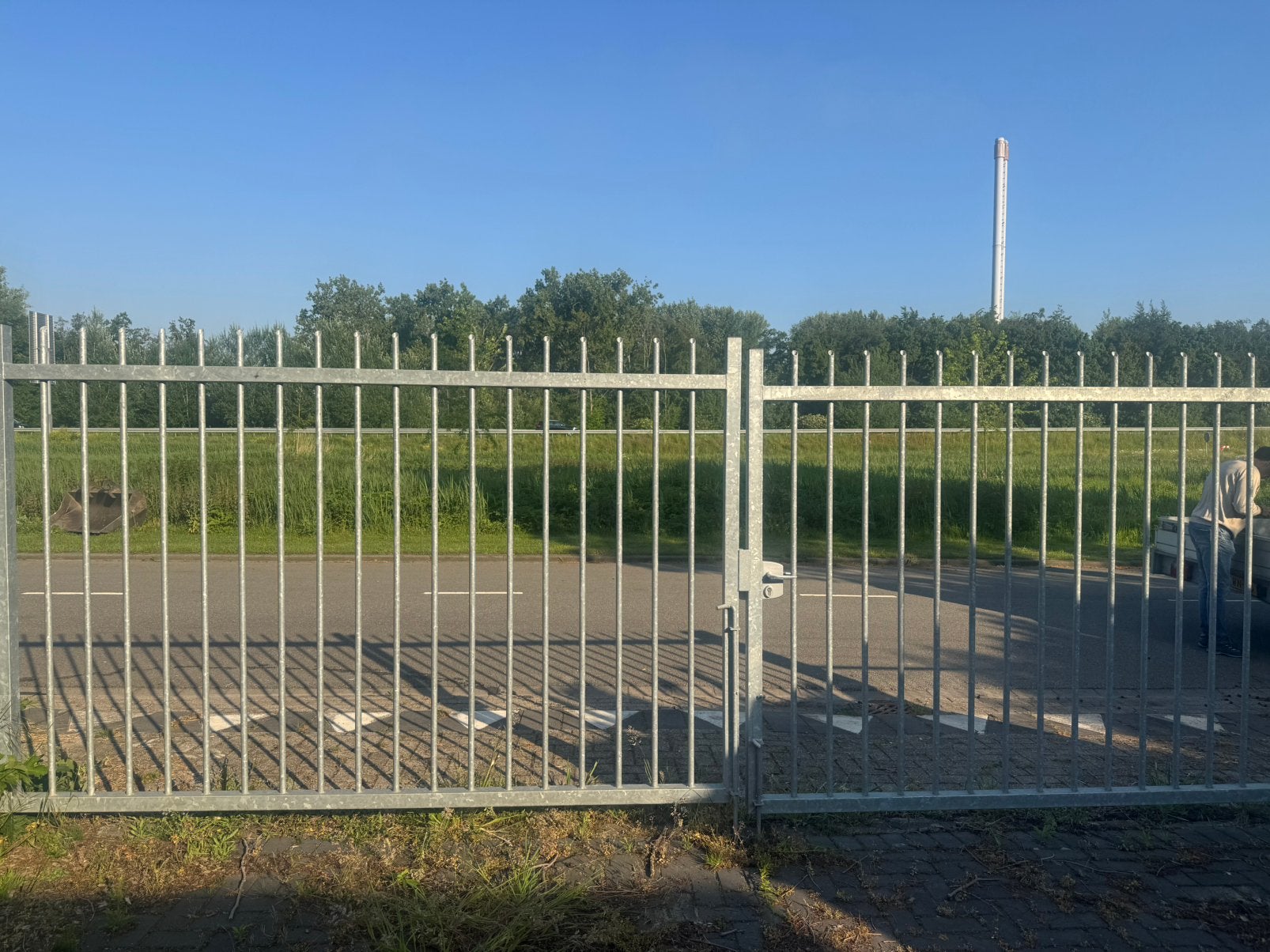 Stalen hekwerk, Tuin en Terras, Ophalen, Zo goed als nieuw, IJzer, Sierhekwerk