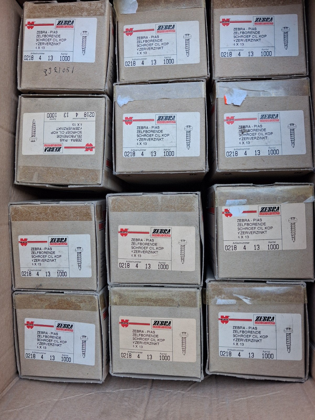 Wurth zebra zelfborende schroef, Ophalen, Nieuw, Minder dan 50 mm, Schroeven