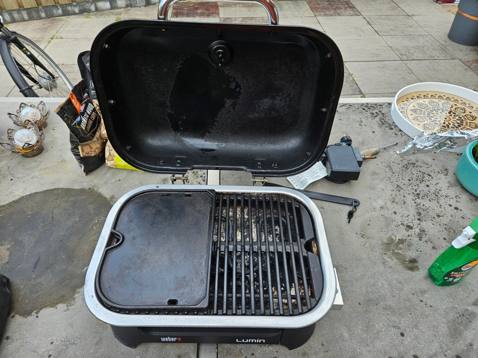 Weber Lumin Compact elektrische barbecue met accessoires, Ophalen, Gebruikt, Weber