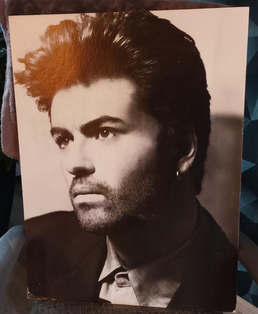George Michael promo poster LWP (karton), Deurposter of groter, Ophalen of Verzenden, Film en Tv, Rechthoekig Staand