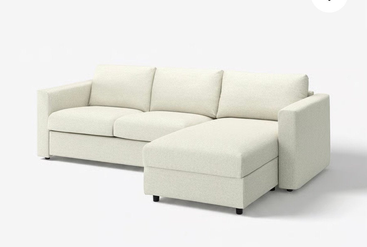 Ikea vimle 3-zitsbank, met chaise longue, Huis en Inrichting, Ophalen, 250 tot 300 cm, Driepersoons, Zo goed als nieuw