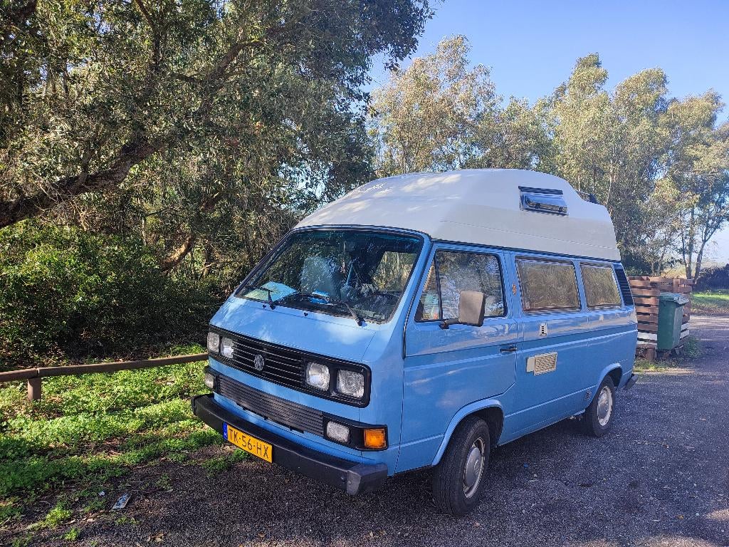 VW T3 1.6 TD (1988) – Gereviseerd – APK 2027 – Vakantieklaar, Stof, Overige carrosserieën, Blauw, 1820 kg