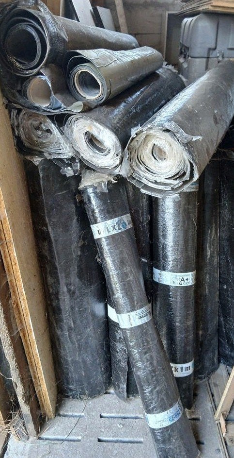 Dakleer rollen. Voor schuurtje of tuinhuisje., Ophalen, Overige materialen, Zwart, 15 m² of meer