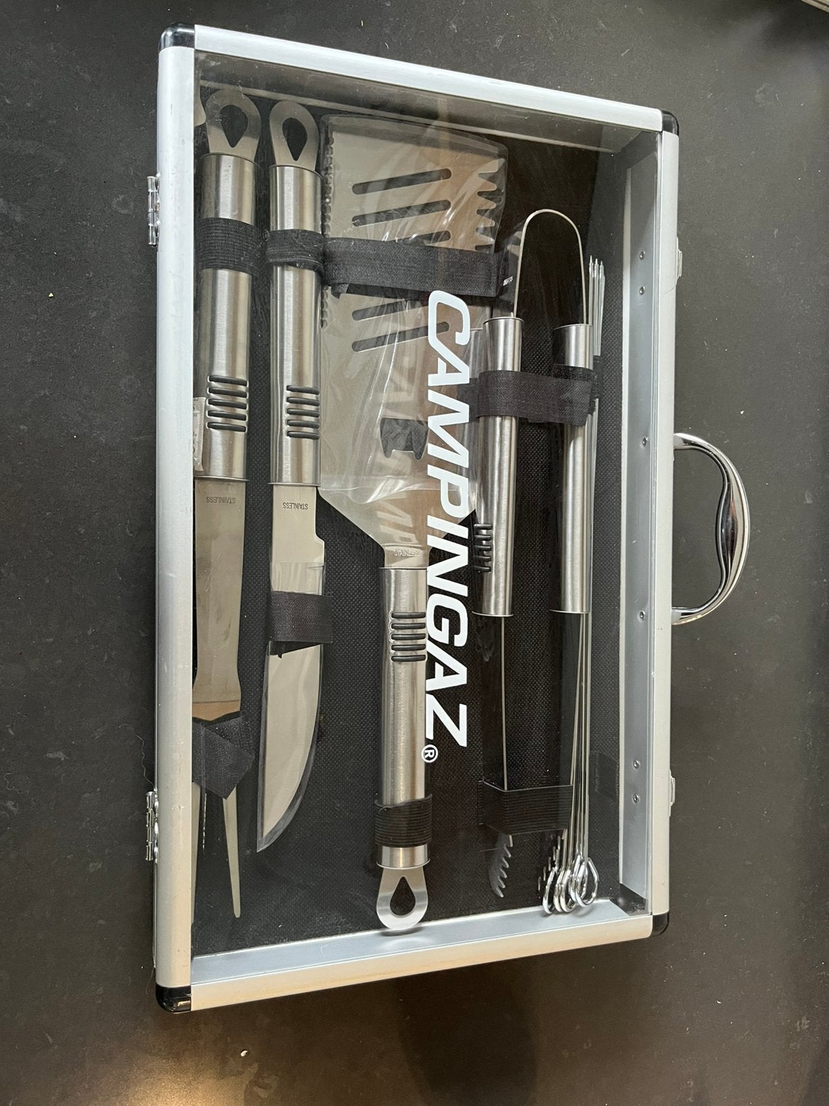 Campingaz BBQ Gereedschap Set in Aluminium Koffer, Ophalen of Verzenden, Nieuw