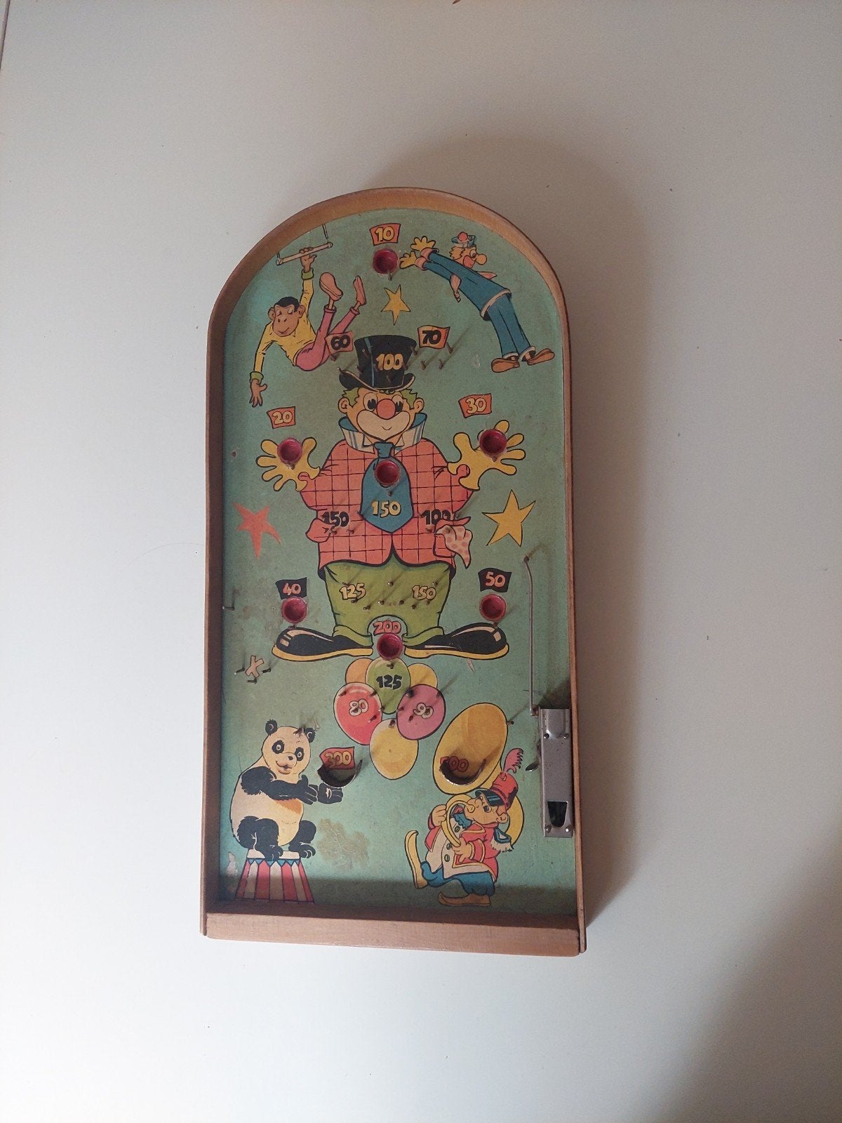 Vintage Tafel Knikkerspel Circus Clown, jaren '60, Ophalen of Verzenden