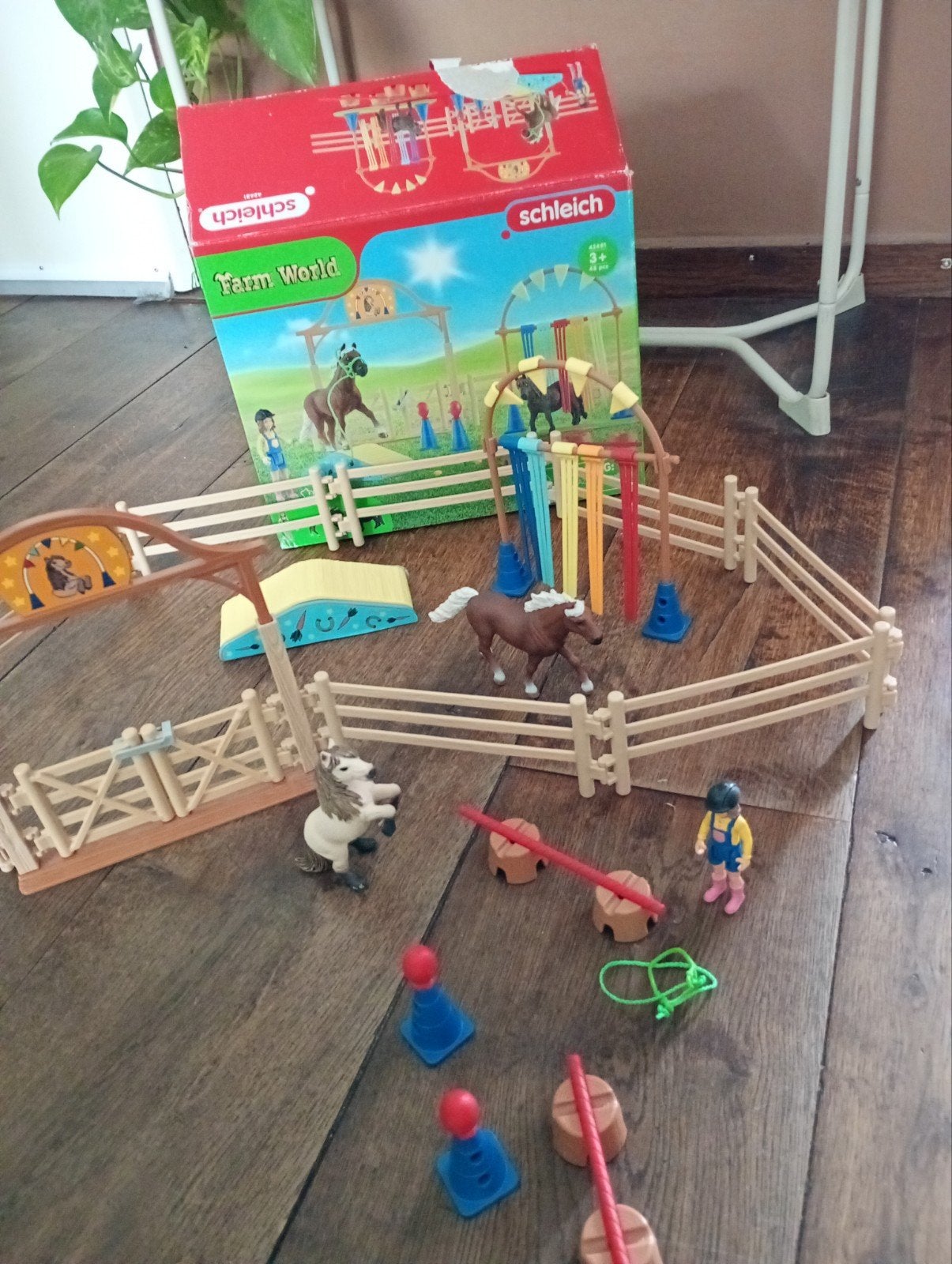 Schleich 42481 paardencircus farmworld met doos, Ophalen of Verzenden, Zo goed als nieuw, Jongen of Meisje