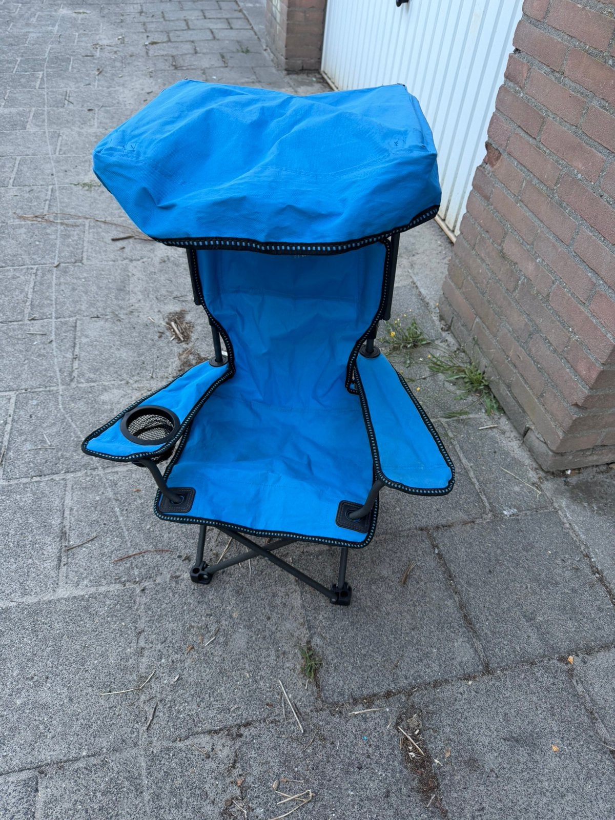 Blauwe opvouwbare kinderstrandstoel, Ophalen, Gebruikt, Campingstoel