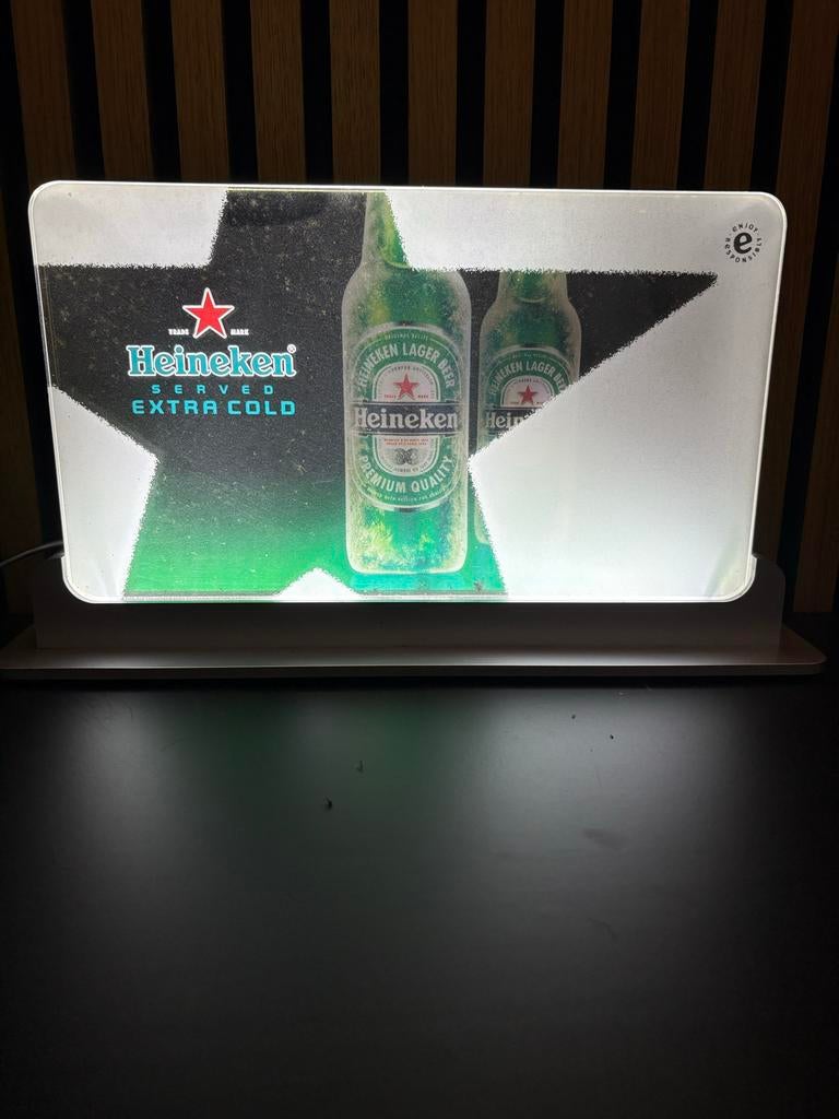 Heineken Lichtbak - Served Extra Cold Reclame, Verzenden, Gebruikt, Lichtbak of (neon) lamp