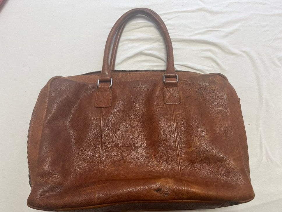 Burkely Leren Laptoptas/Aktetas - Cognacbruin, Ophalen of Verzenden, Gebruikt, Bruin, Overige typen