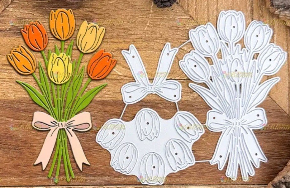 Nieuw  snijmal tulpen boeket, Ophalen of Verzenden, Nieuw, Overige thema's, Pons of Mal