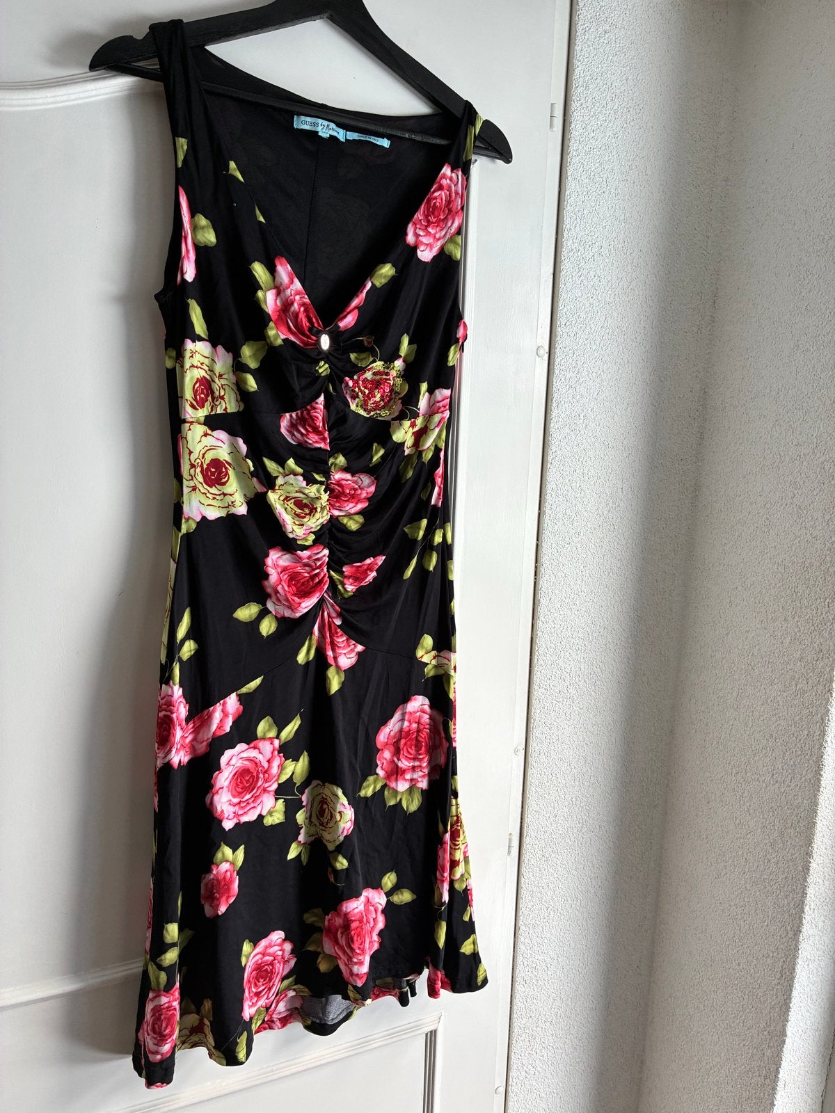 Guess by Marciano Zwarte Bloemenjurk met Pailletten xs, Zwart, Ophalen of Verzenden, Zo goed als nieuw, Maat 34 (XS) of kleiner