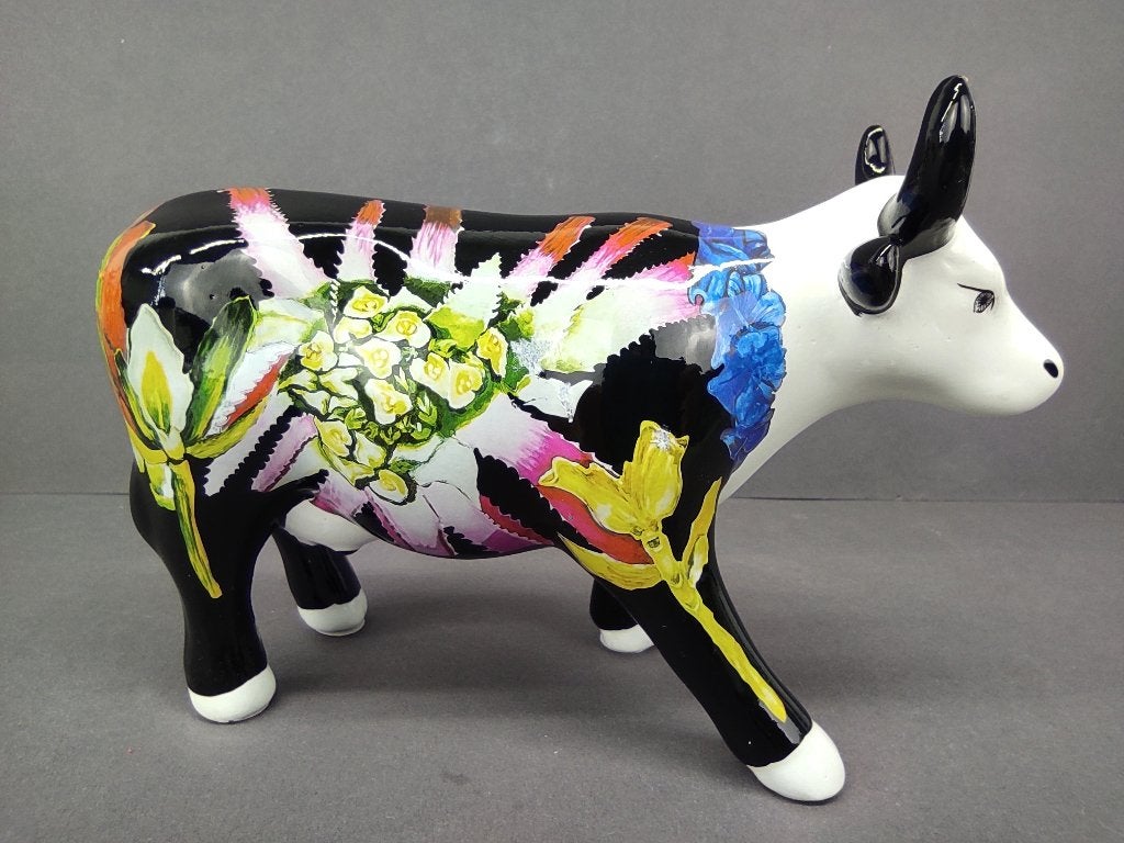 CowParade / Cow Parade Koe “A Caminhodo Brejo” MEDIUM, Antiek en Kunst, Meerkleurig, Ophalen of Verzenden, Steen/keramiek, Beeld