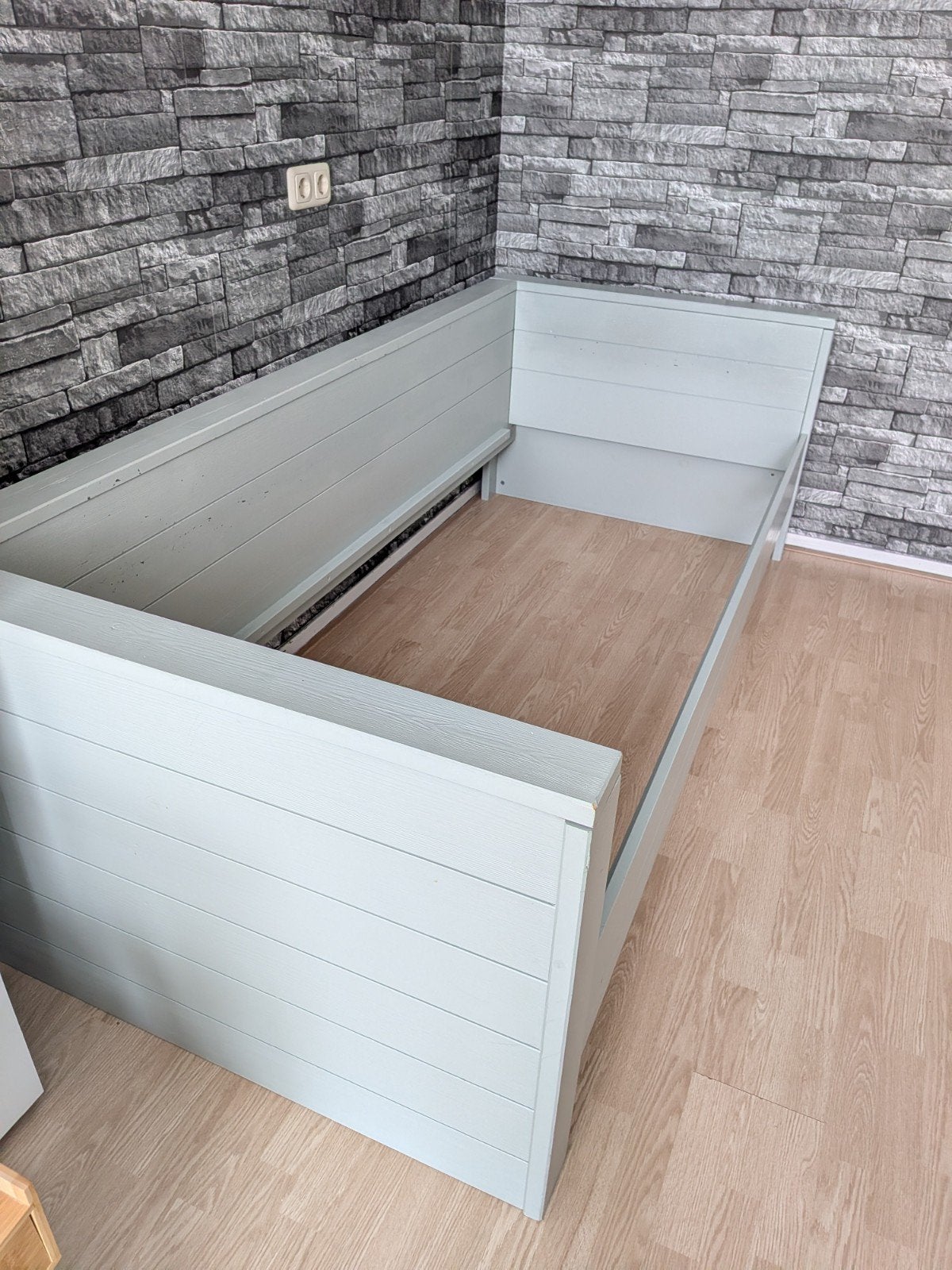 Woood bedbank TEAB, Ophalen, Gebruikt, 90 cm, Eenpersoons