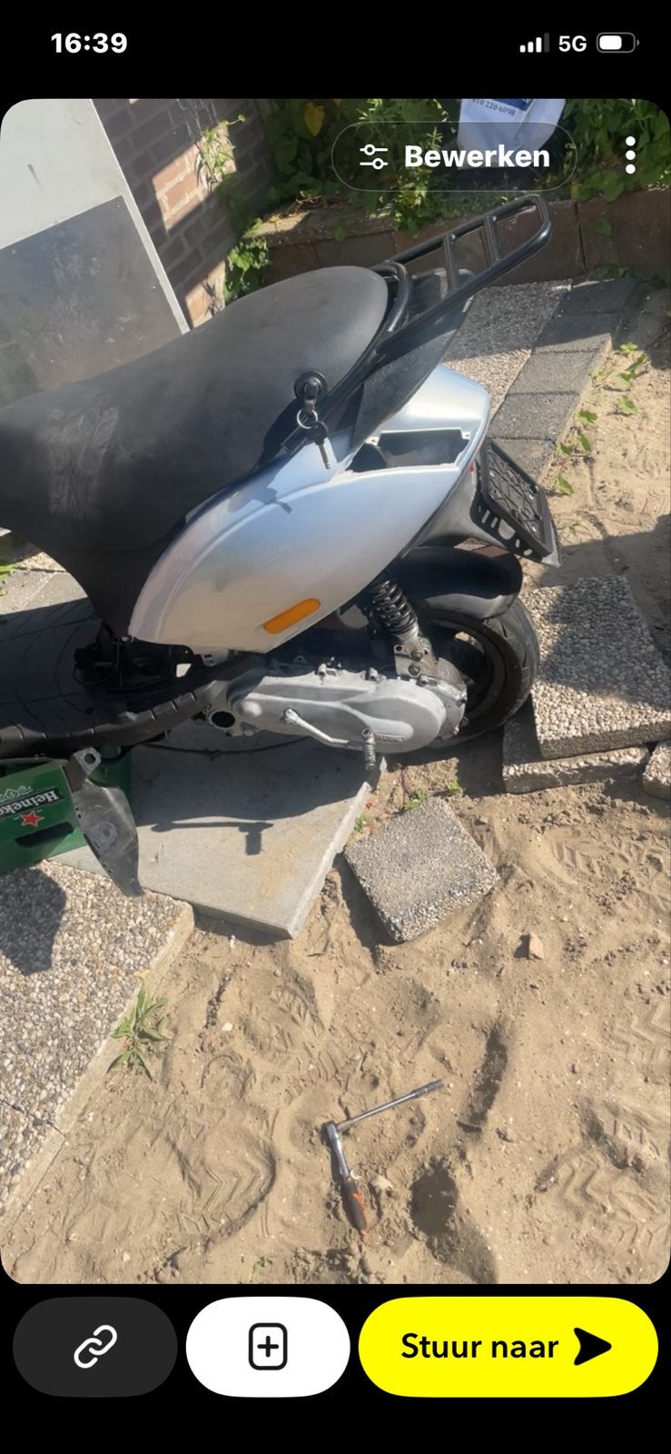 Piaggio Zip Scooter - Zilverkleurig, Gebruikt, Ophalen, Gebruikt, Maximaal 45 km/u, Zip