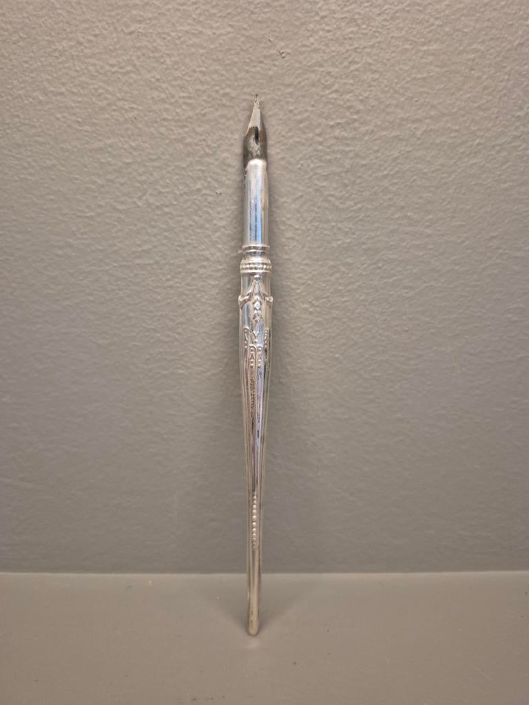 Antiek zilveren schrijfpen (925), Verzamelen, Pennenverzamelingen, Ophalen of Verzenden, Gebruikt, Vulpen, Overige merken