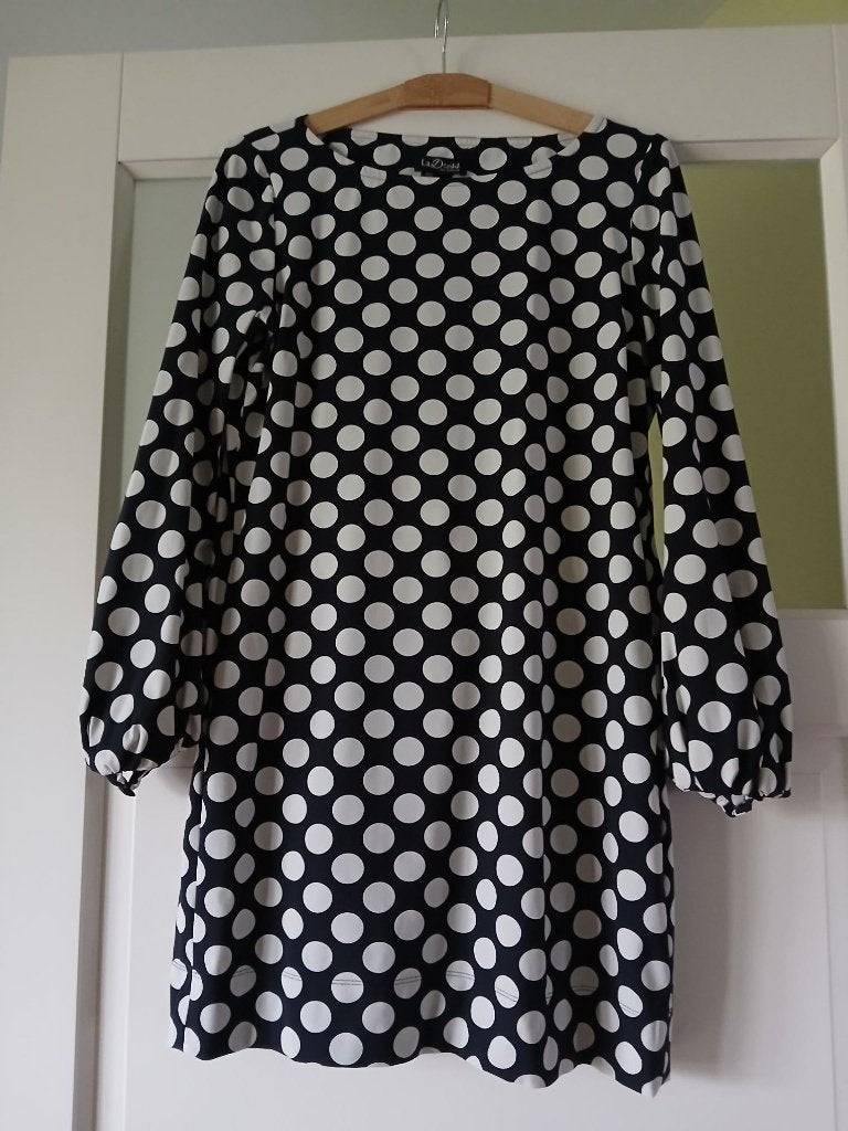 Zwart met witte tuniek polkadot van La Dress, Maat 38/40 (M), Zwart, Ophalen of Verzenden, Zo goed als nieuw