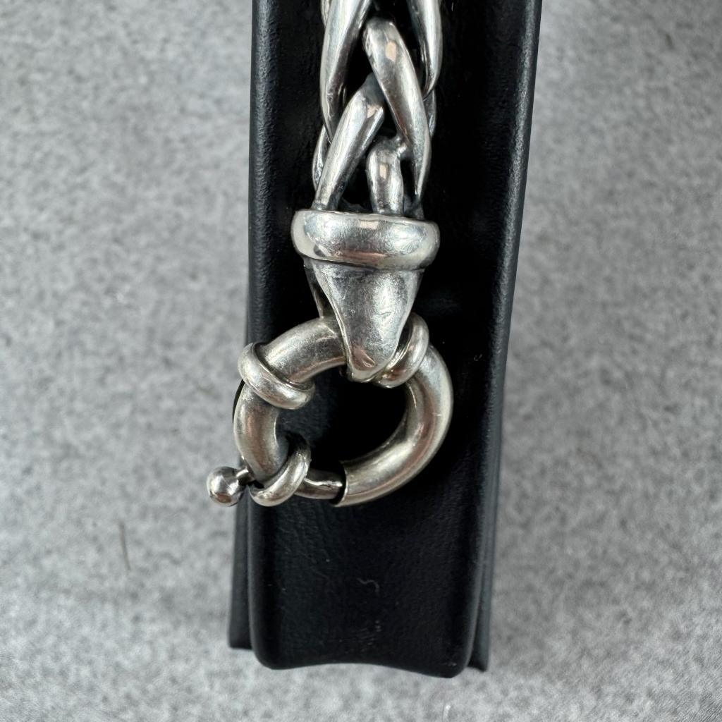 Zilveren Armband | 30,37g | vossestaart | 20,5cm | 408086, Ophalen of Verzenden, Gebruikt, Zilver, Zilver