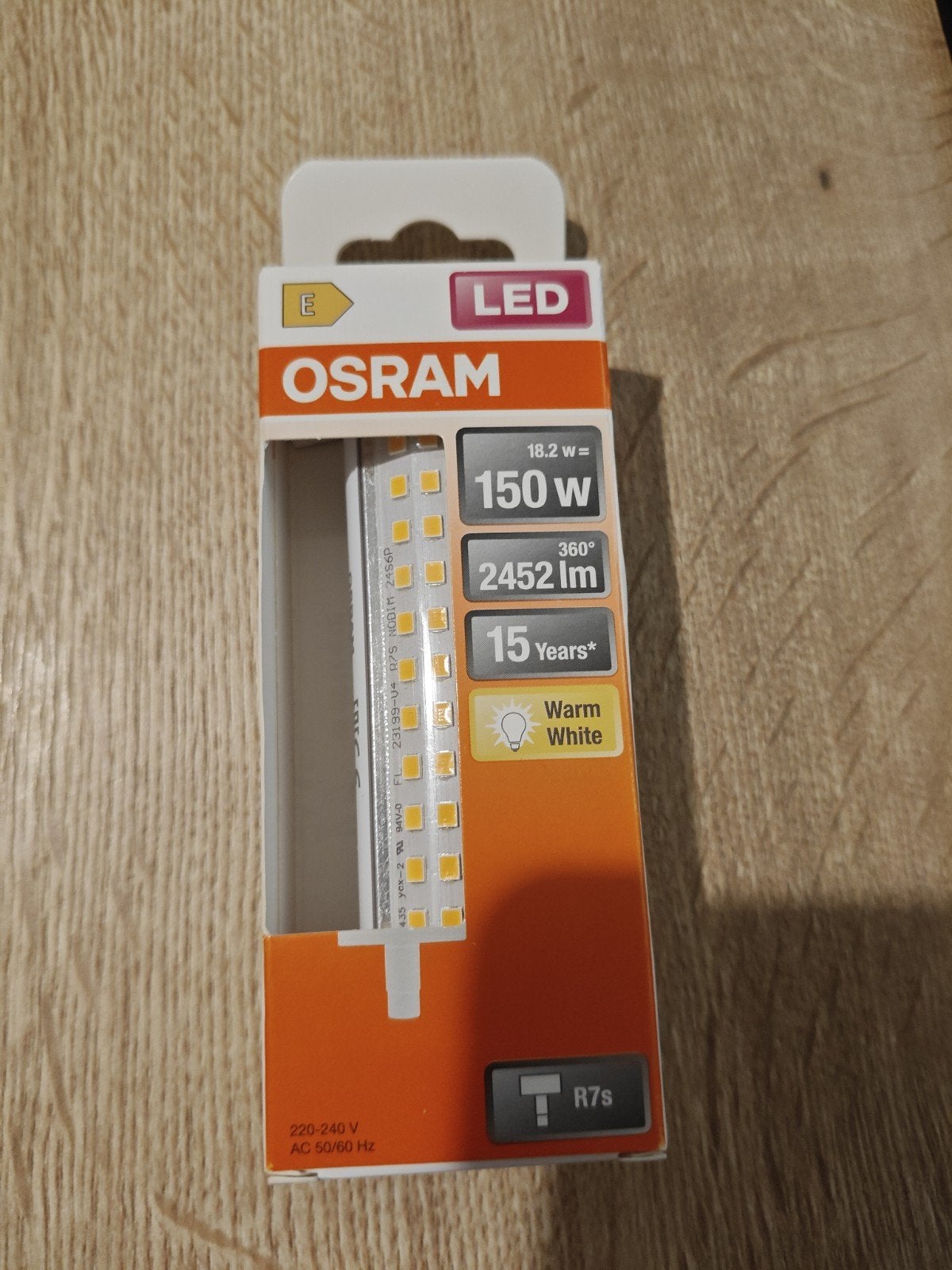 Nieuwe Osram LED LINE 118 150 R7S Warm Wit 2452lm, Led-lamp, Osram, 60 watt of meer, Nieuw