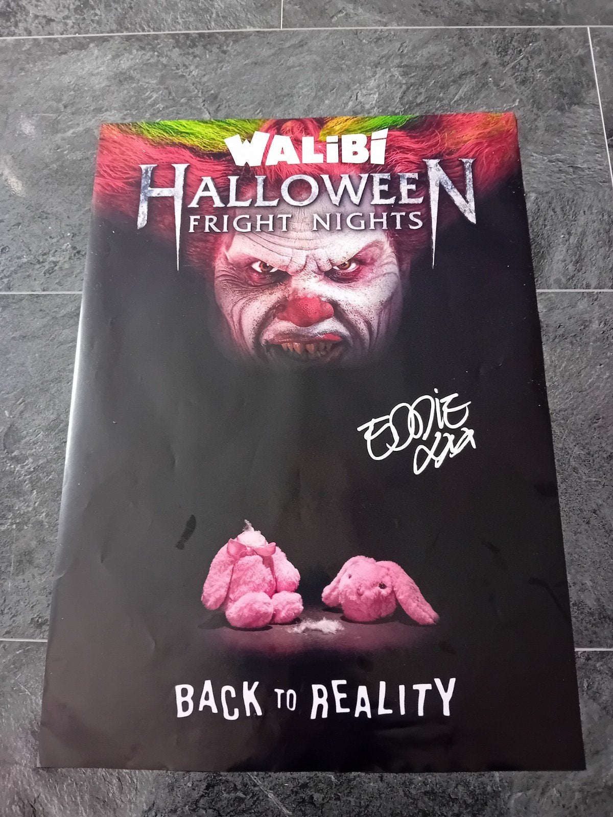 Walibi Halloween Fright Nights Eddie de Clown posters, Rechthoekig Staand, Nieuw, Ophalen of Verzenden, A1 t/m A3