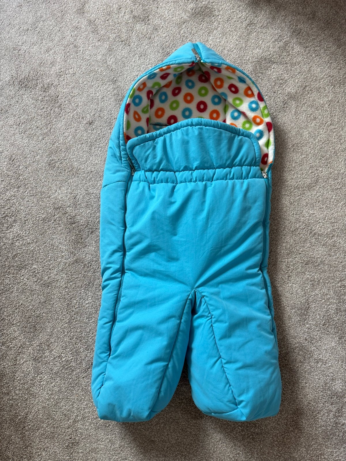 Stokke Xplory Voetenzak - Turquoise met vrolijke binnenkant, Ophalen of Verzenden, Zo goed als nieuw