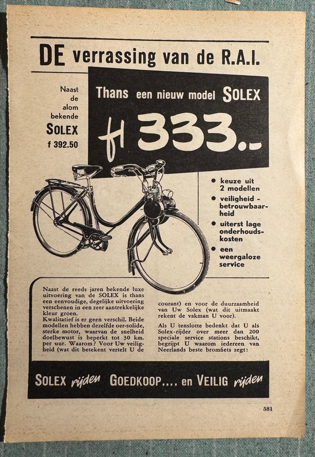 Advertentie Solex groen, Ophalen of Verzenden, Zo goed als nieuw, Motoren