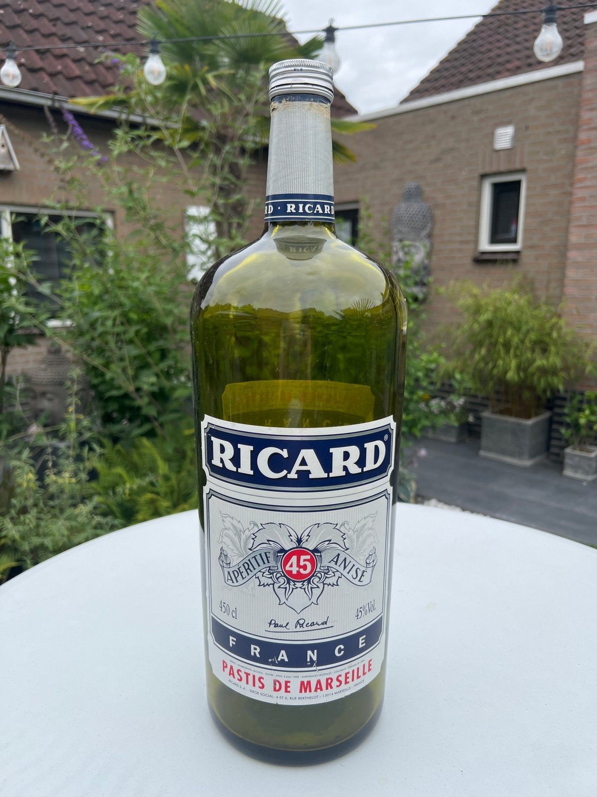 Grote lege fles Pastis de Marseille 450 cl., Ophalen of Verzenden