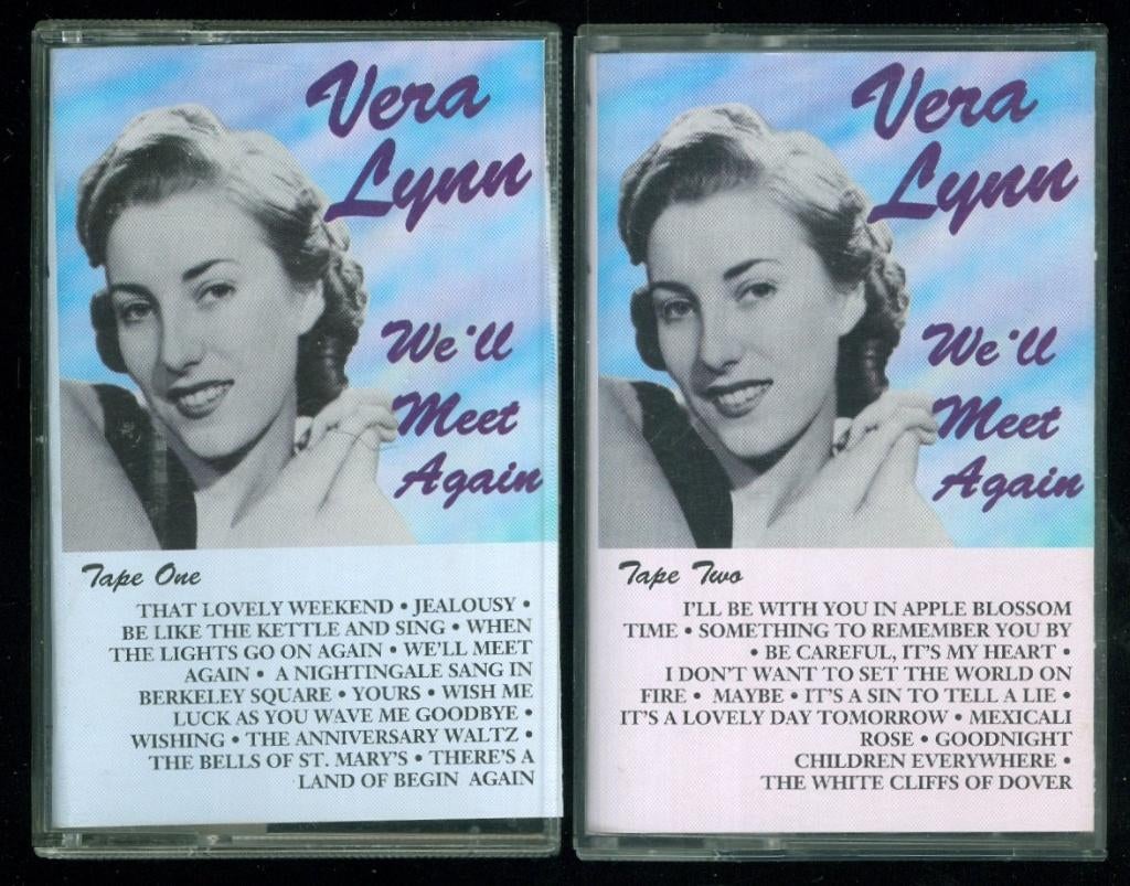 2 cassettes Vera Lynn {1280}, Ophalen of Verzenden, Gebruikt, Overige genres, 2 t/m 25 bandjes