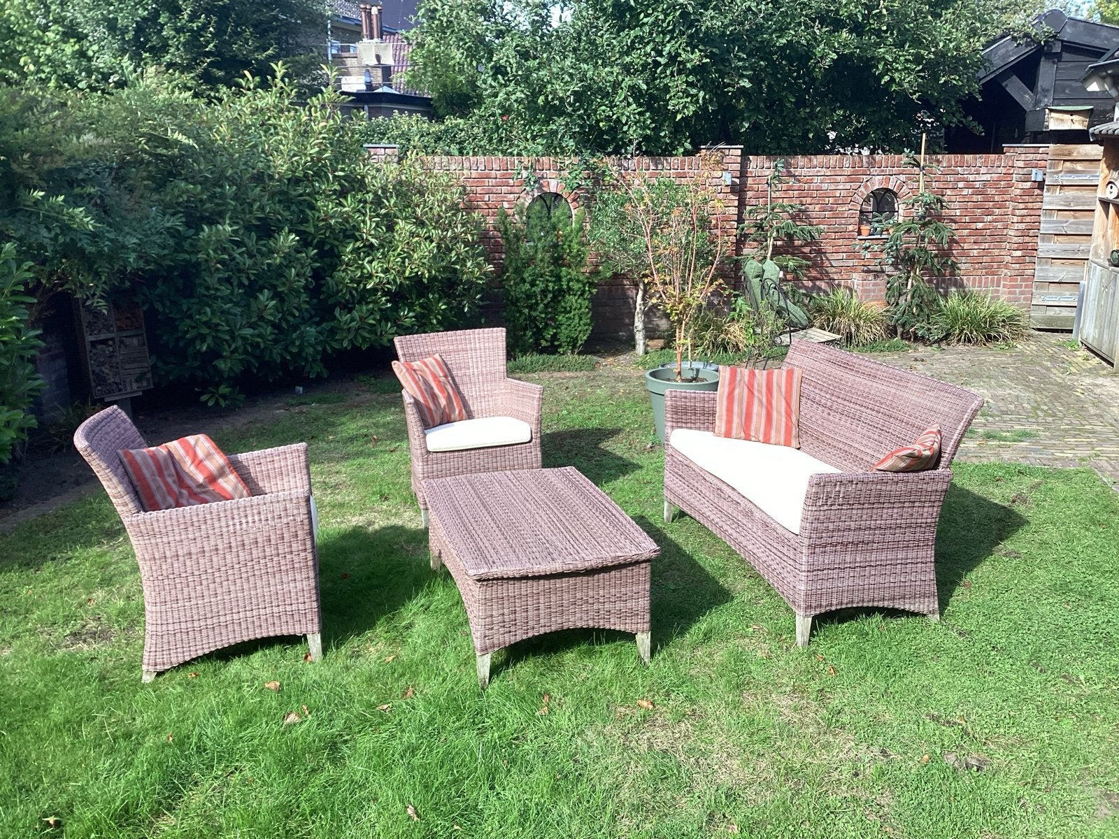 4 Seasons Outdoor Loungeset Wicker, Ophalen, 4 zitplaatsen, Zo goed als nieuw, Loungeset