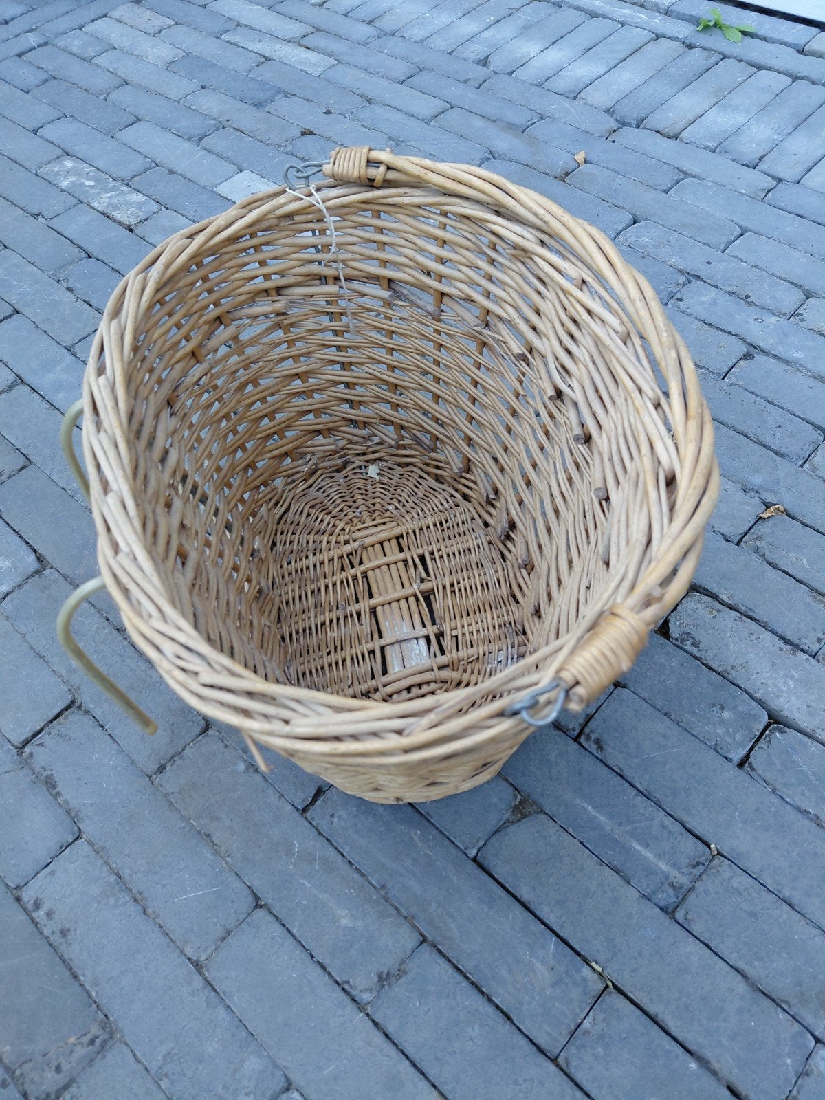 Fietsmandje rotan, Ophalen, Gebruikt, Fietsmand, Stuurbevestiging