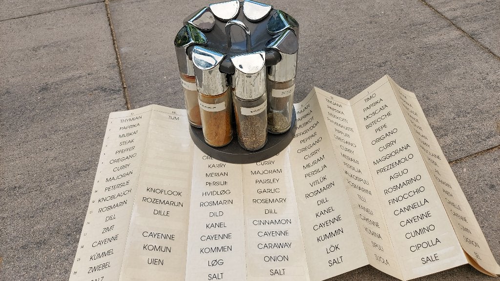 Kruiden carrousel € 10, Voorraadpot, Ophalen of Verzenden, Zo goed als nieuw, Glas