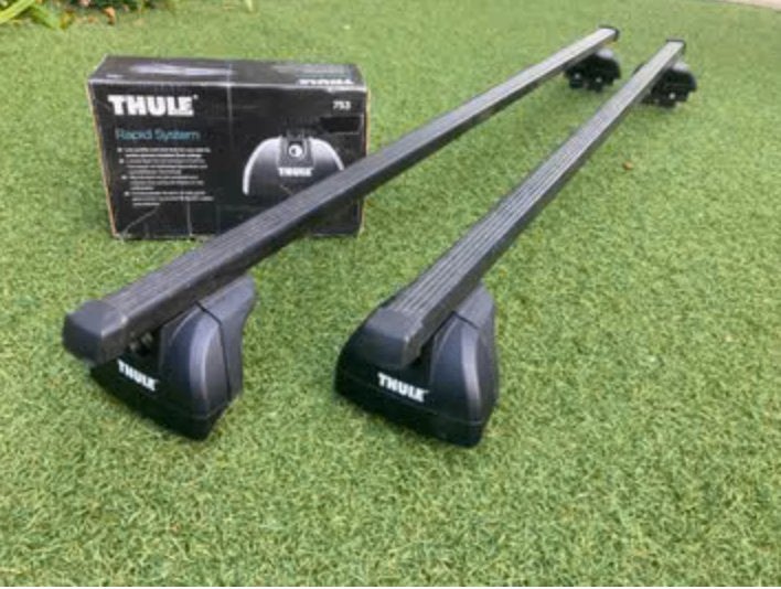 Thule Rapid systeem  753 met squarebar dakdragers, Auto diversen, Dakdragers, Ophalen of Verzenden