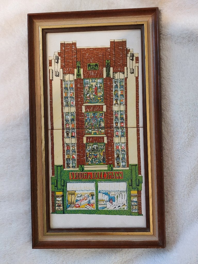 Tegeltableau Vroom & Dreesman 1924 Amsterdam V&D, Ophalen of Verzenden, Zo goed als nieuw, Overige typen