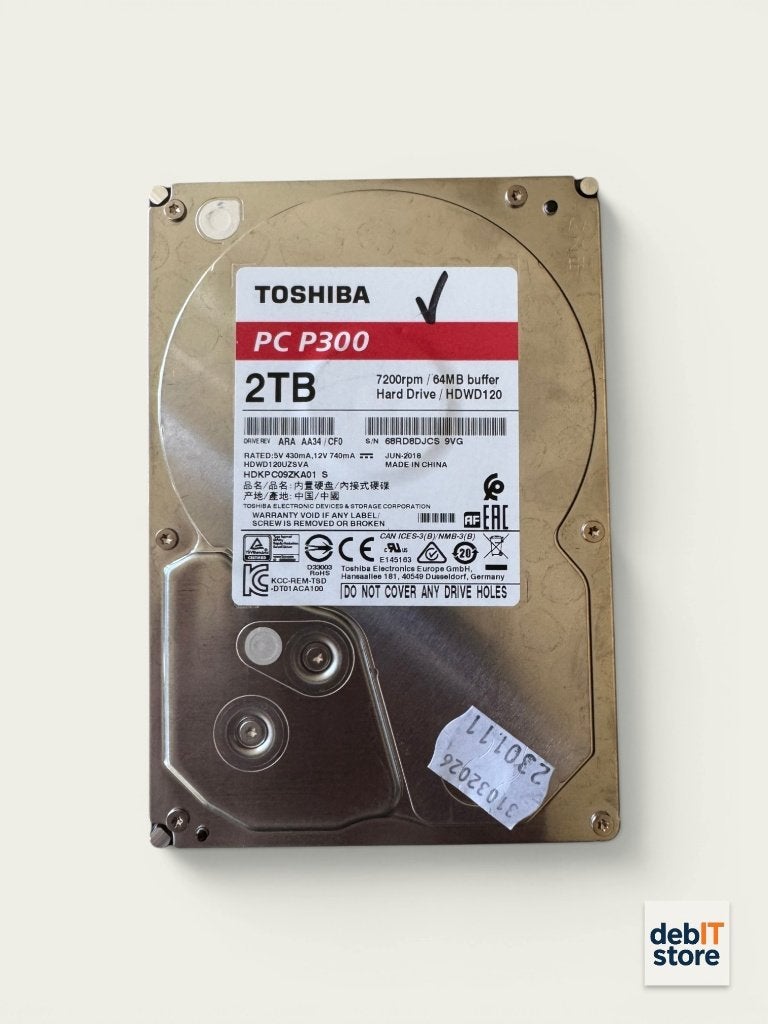 Toshiba P300 Desktop HDD (meerdere stuks), Computers en Software, Harde schijven, Gebruikt, Desktop, HDD, SATA, Ophalen of Verzenden