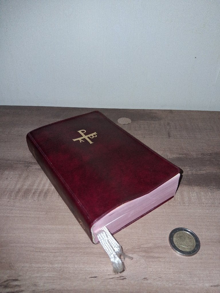 NBG 1951 Bijbel – bordeaux kunstleer – dundruk – 1980, Ophalen of Verzenden