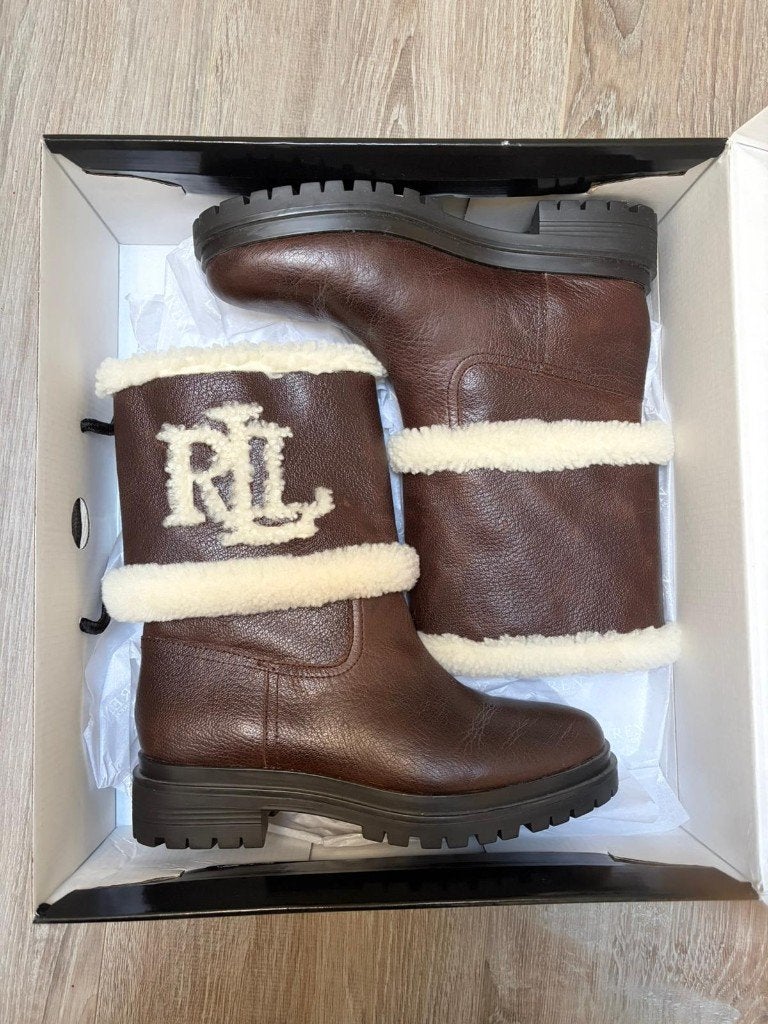 Nieuwe leren boots van Ralph Lauren, Kleding | Dames, Schoenen, Bruin, Lage of Enkellaarzen, Nieuw, Ophalen of Verzenden
