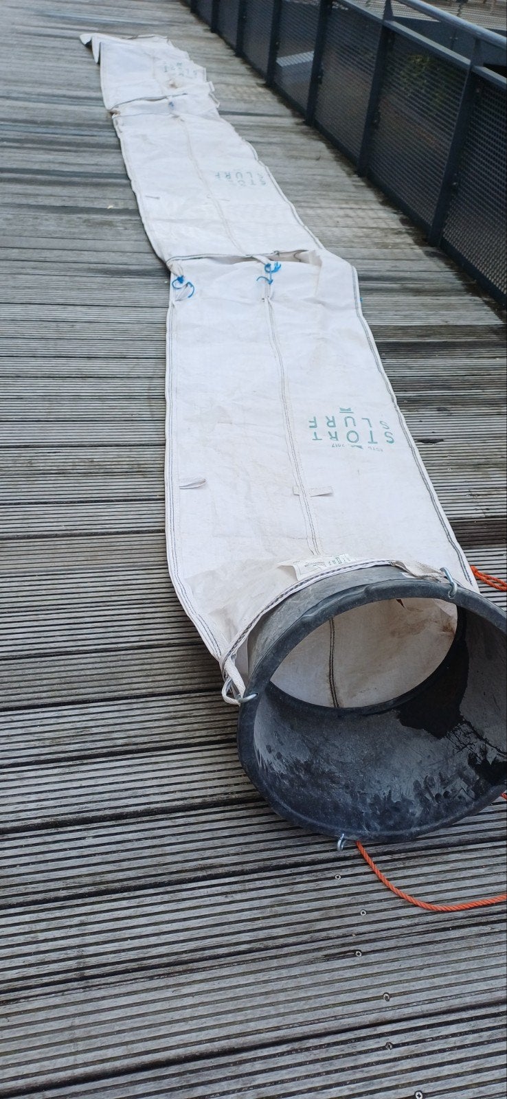 Stortslurf 3m intact en 2x 3m met scheuren, Ophalen, Gebruikt