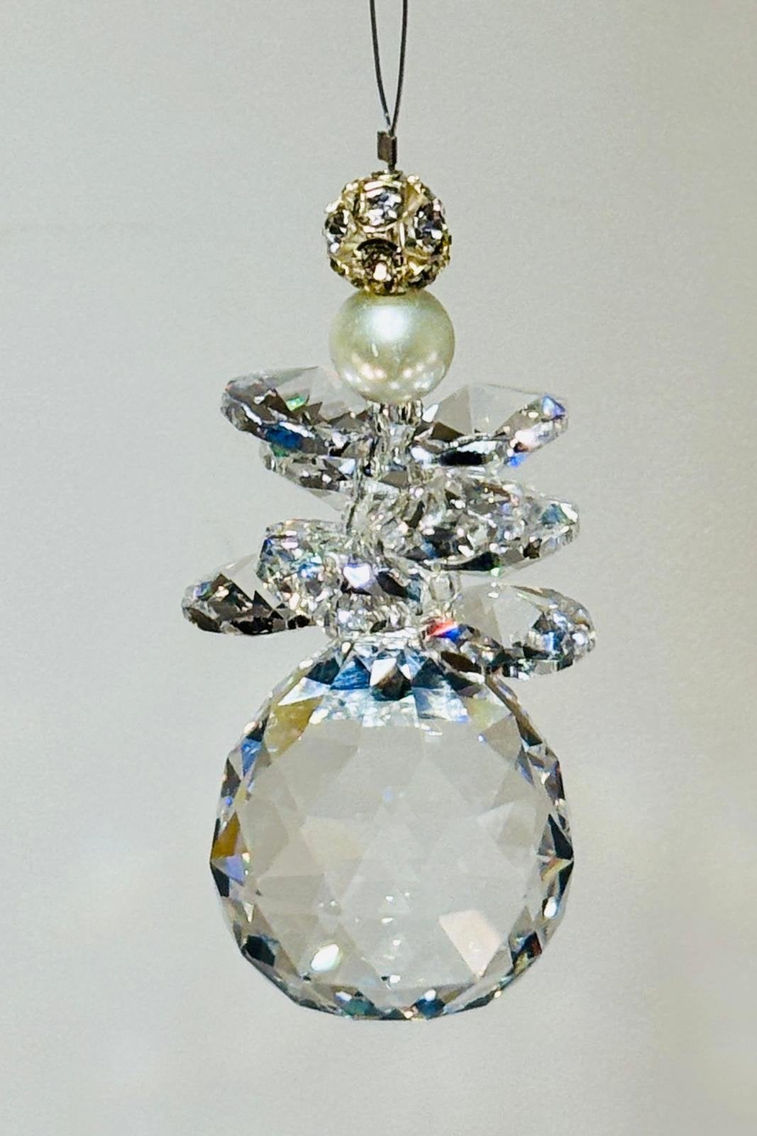 Geluksengel Swarovski Kristal - Handgemaakt, Verzenden, Nieuw, Meerkleurig, Glas