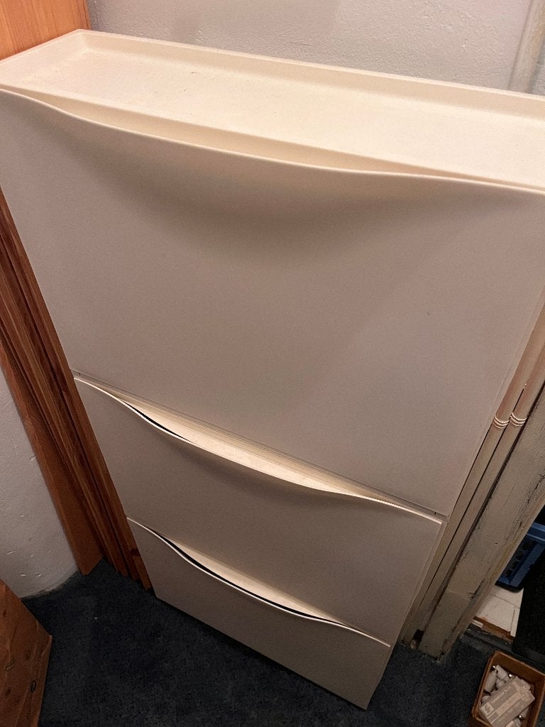 IKEA TRONES schoenenkast / schoenenopberger wit – 3 stuks, Huis en Inrichting, Ophalen, Gebruikt