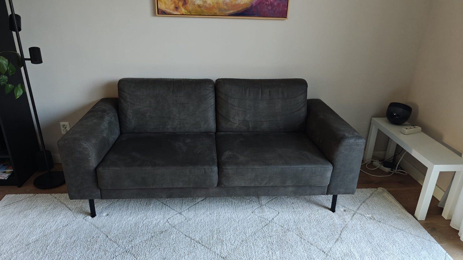 Bank Tom antraciet 193 cm breed, Ophalen, Gebruikt