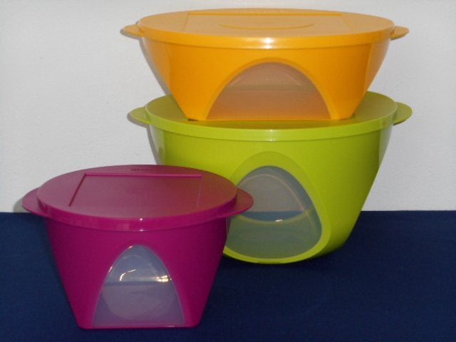 Atlantis Kommen Set (3) Tupperware, nieuw, Ophalen of Verzenden, Nieuw, Bak of Kom