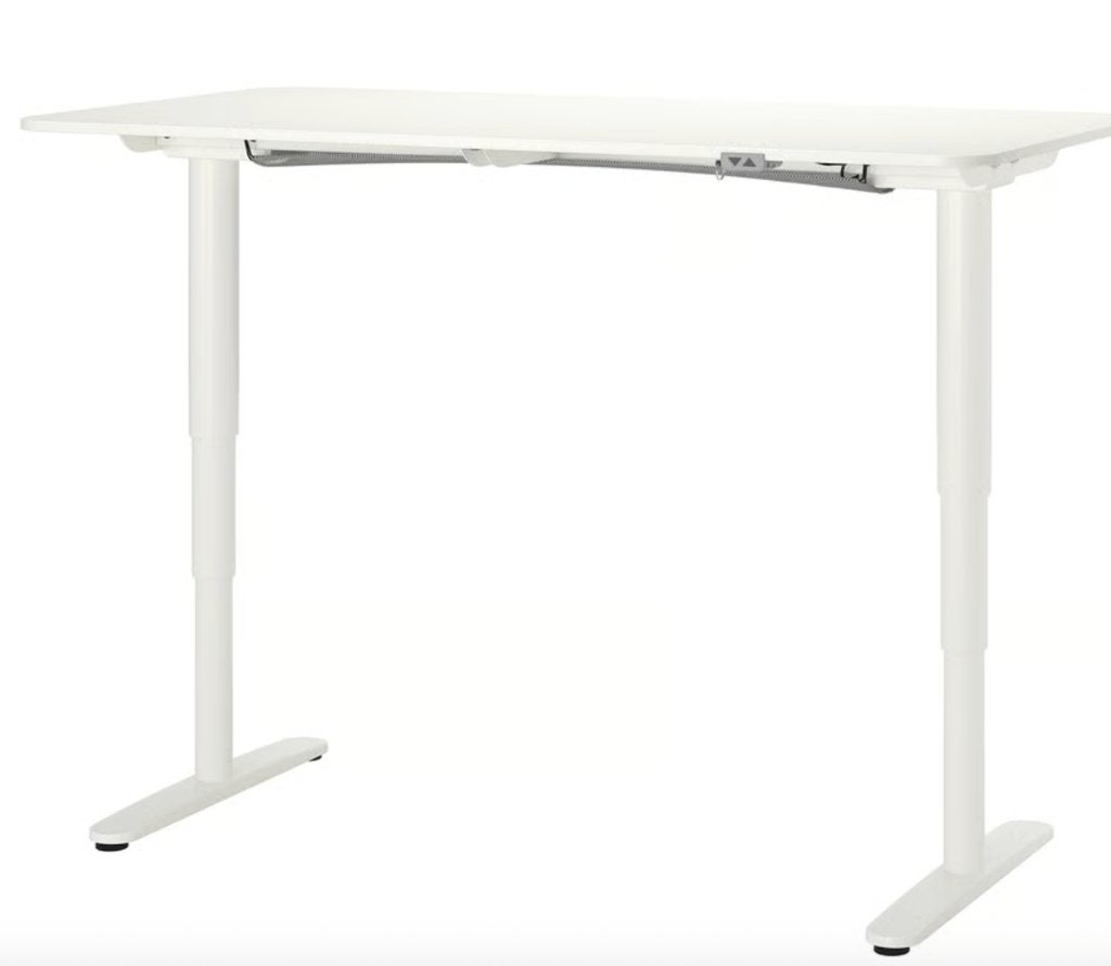 IKEA BEKANT elektrisch zit-sta bureau 160x80 cm – wit, Ophalen, Zit-sta bureau, 160 cm, Gebruikt