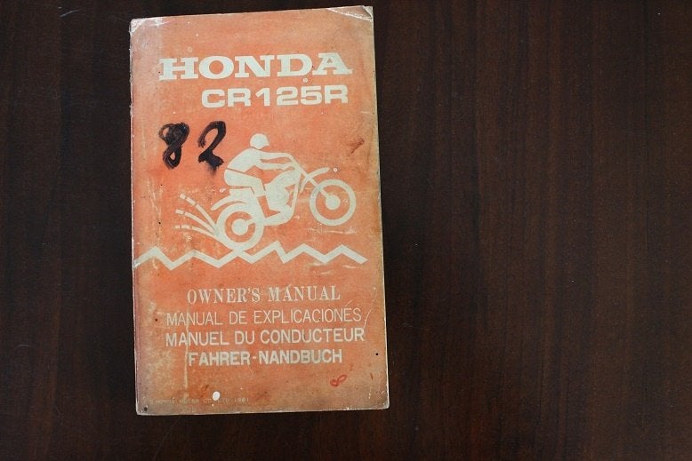 Honda CR125R 1981 / 1982 motorcycle owner's manual CR 125 R, Motoren, Ophalen of Verzenden, Honda