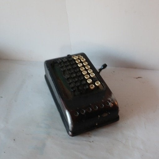 Rekenmachine mechanisch origineel vintage zwart, Antiek en Kunst, Antiek | Kantoor en Zakelijk, Ophalen of Verzenden