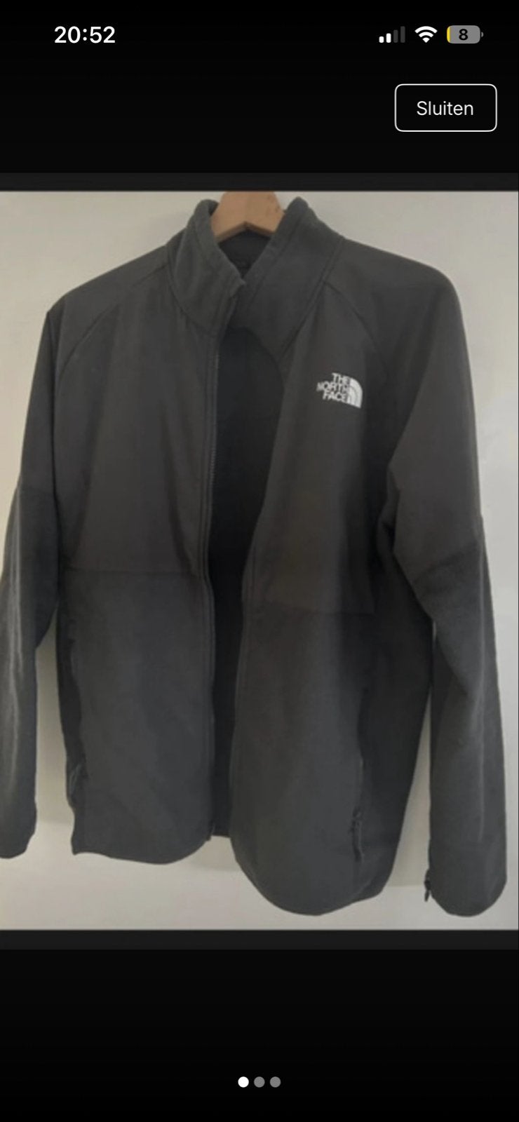 The North Face Fleecetrui - Donkergrijs, Maat M, Ophalen of Verzenden, Zo goed als nieuw, Maat 48/50 (M), Grijs