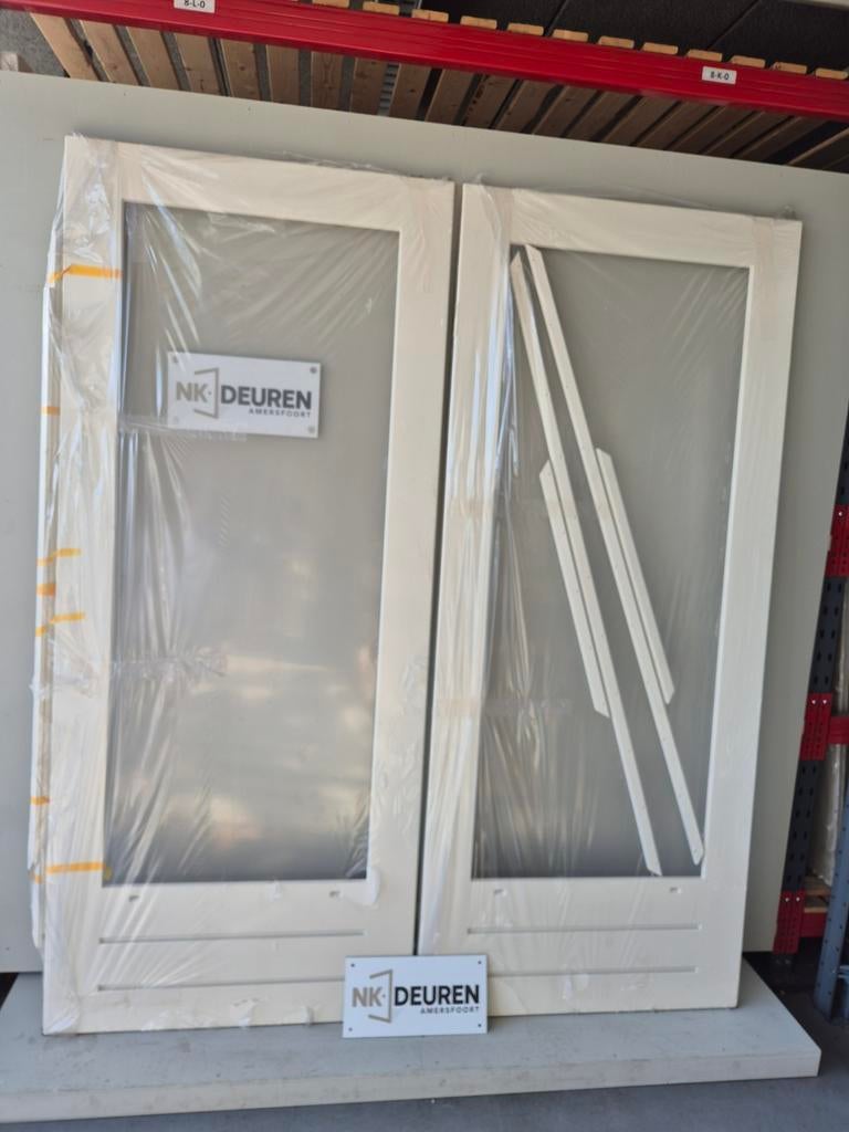 Openslaande buitendeuren Merbau (206x231,5) NIEUW, Ophalen, Nieuw, Buitendeur, 200 tot 215 cm