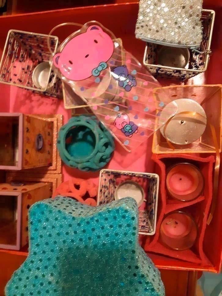 Leuke roze en blauwe accessoires voor bijv tieners., Huis en Inrichting, Ophalen of Verzenden, Zo goed als nieuw